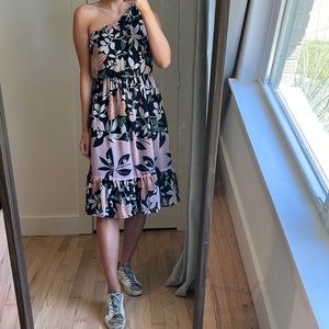 Loft dress black and pinks